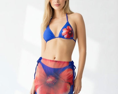 Blue Hibiscus Bikini - NIUQ NY