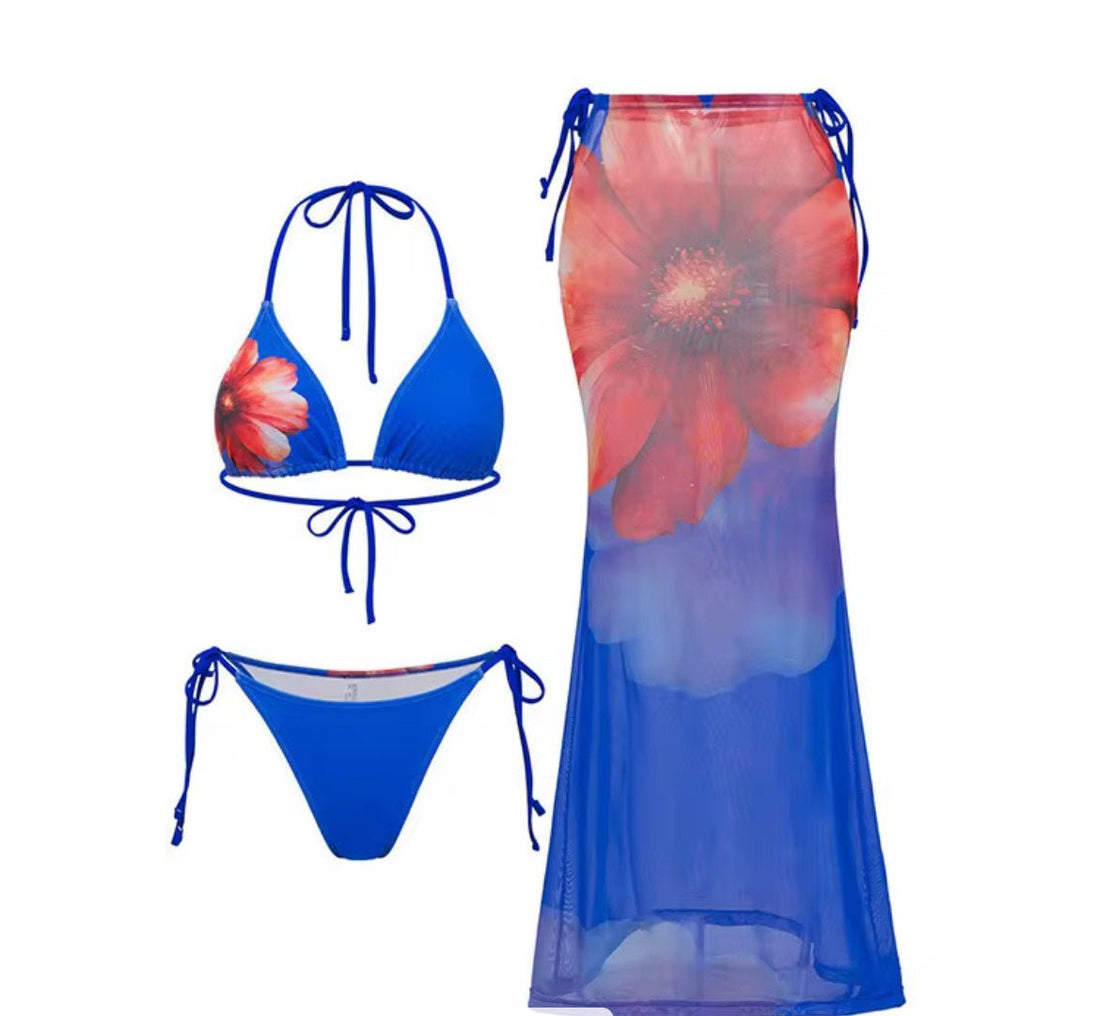 Blue Hibiscus Bikini - NIUQ NY