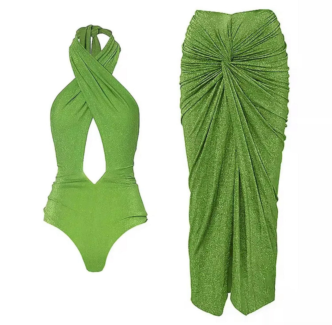 Emerald Swim Dress - NIUQ NY