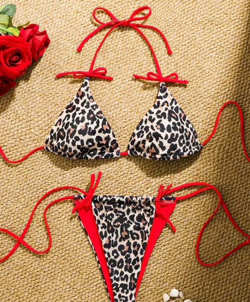 Red Leopard Bikini - NIUQ NY