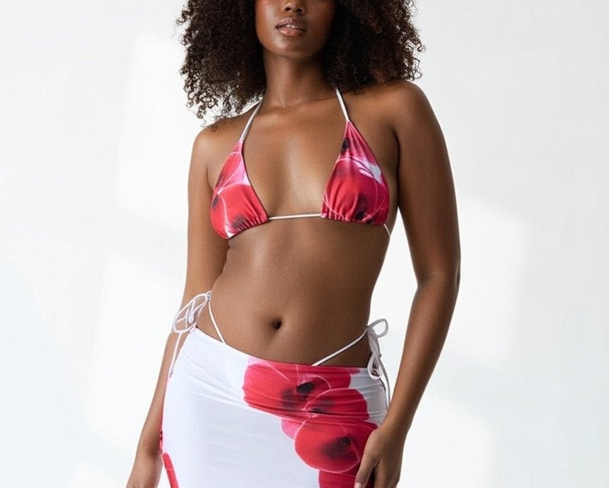 White Hibiscus Bikini - NIUQ NY