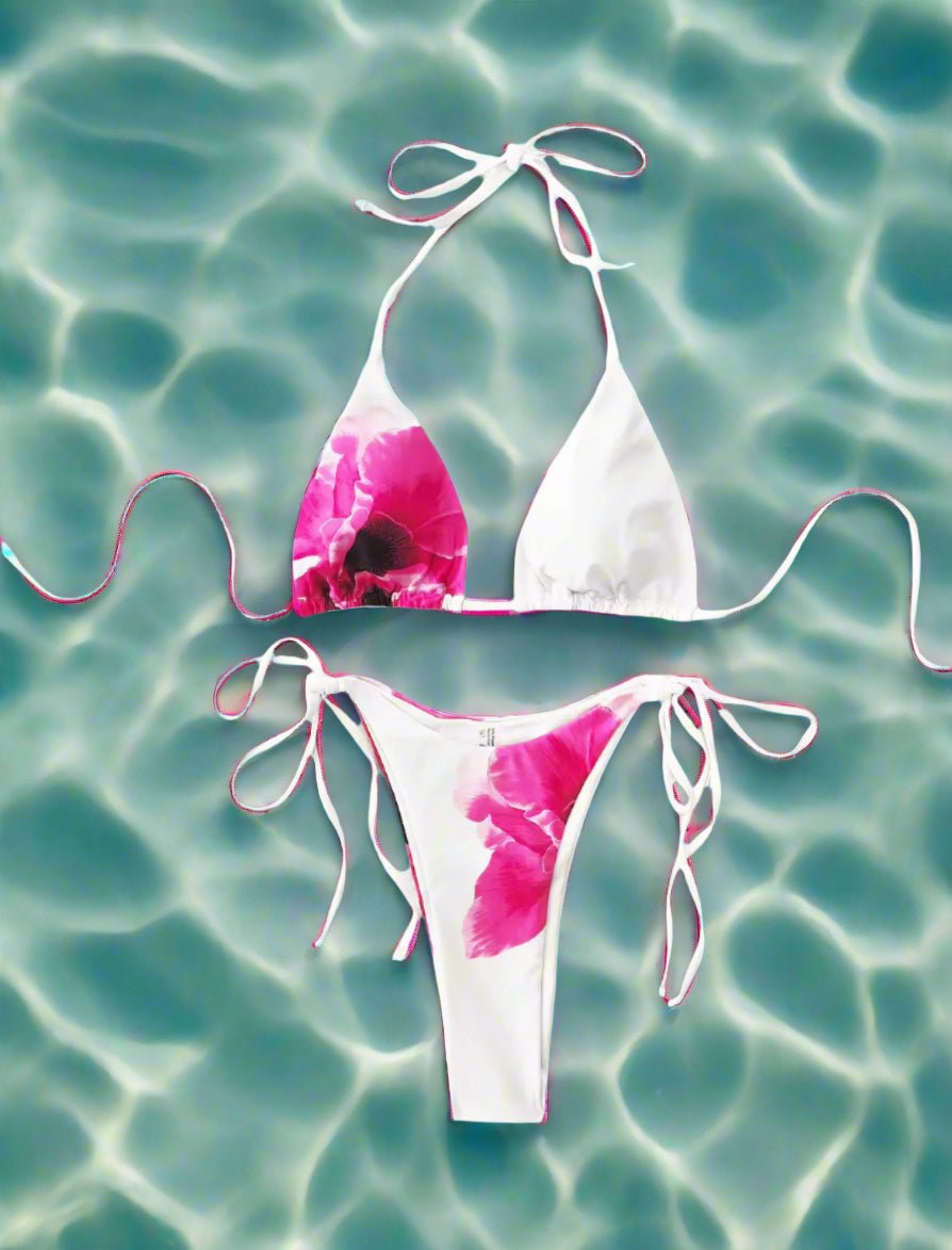 White Hibiscus Bikini - NIUQ NY